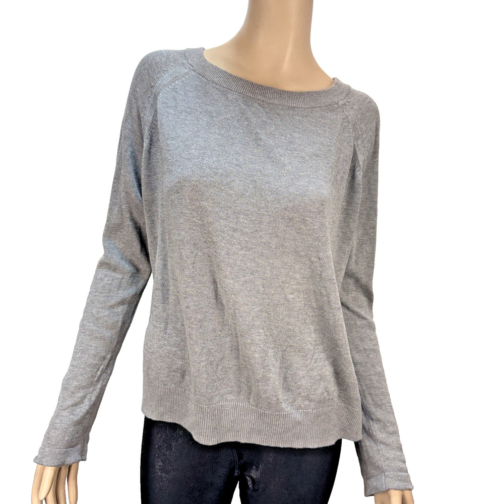 Lululemon Post Savasana Pullover Size 12 Heathered Medium Grey‎ Long Sleeve
